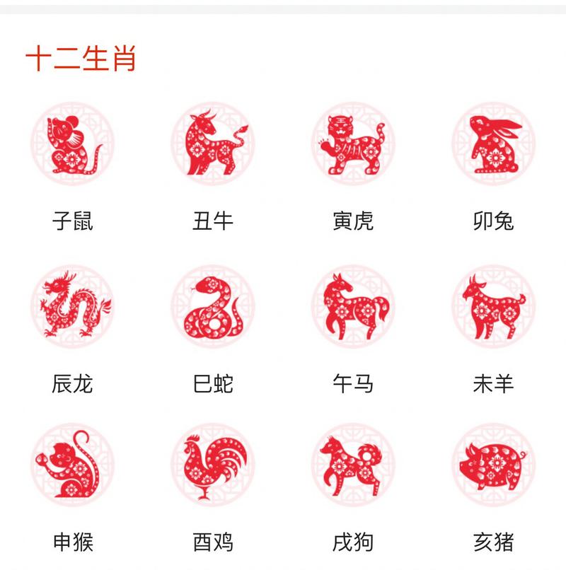 生肖表十二顺序,属相生肖表十二顺序