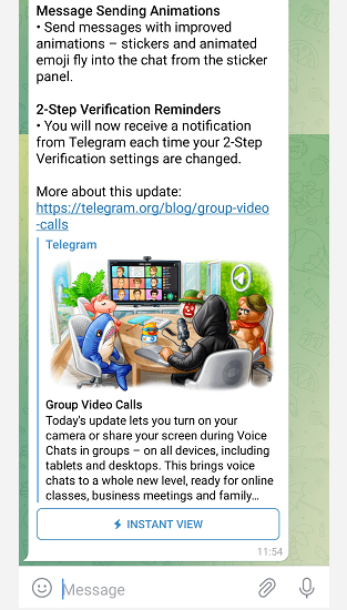 关于telegeram被限制私聊的信息