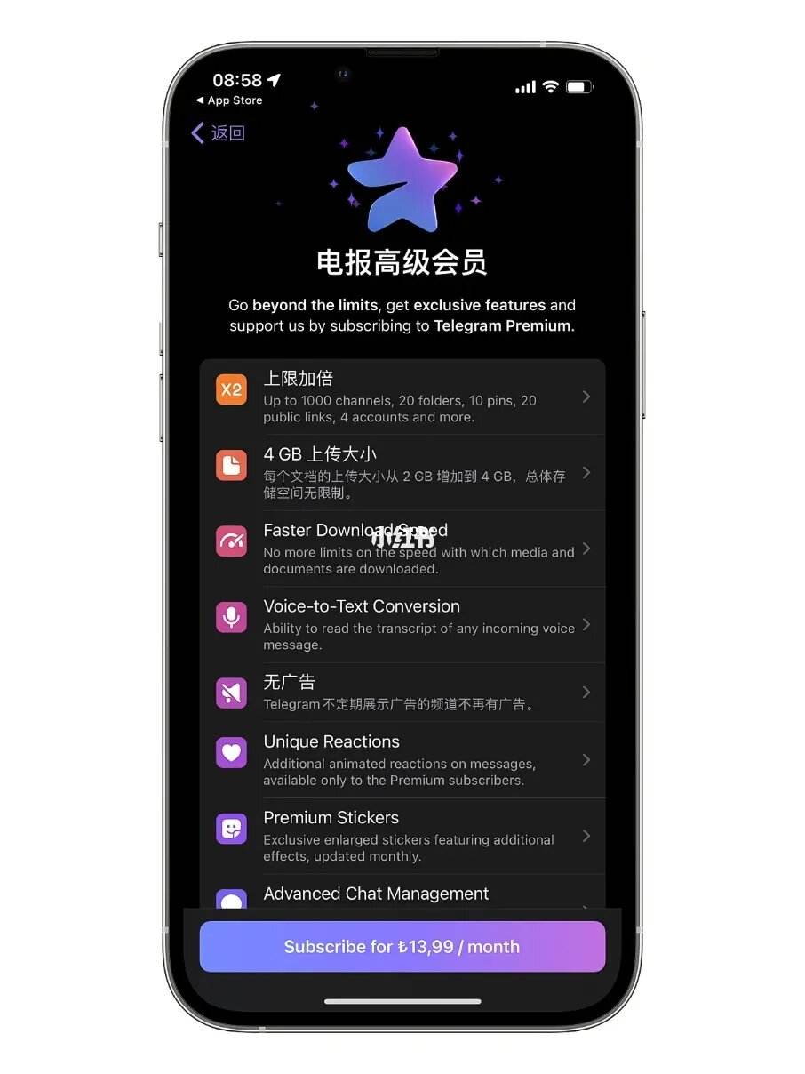 包含telegram付费订阅功能的词条