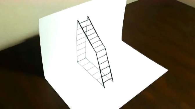 三维立体梯子画法,如何画3d立体梯子