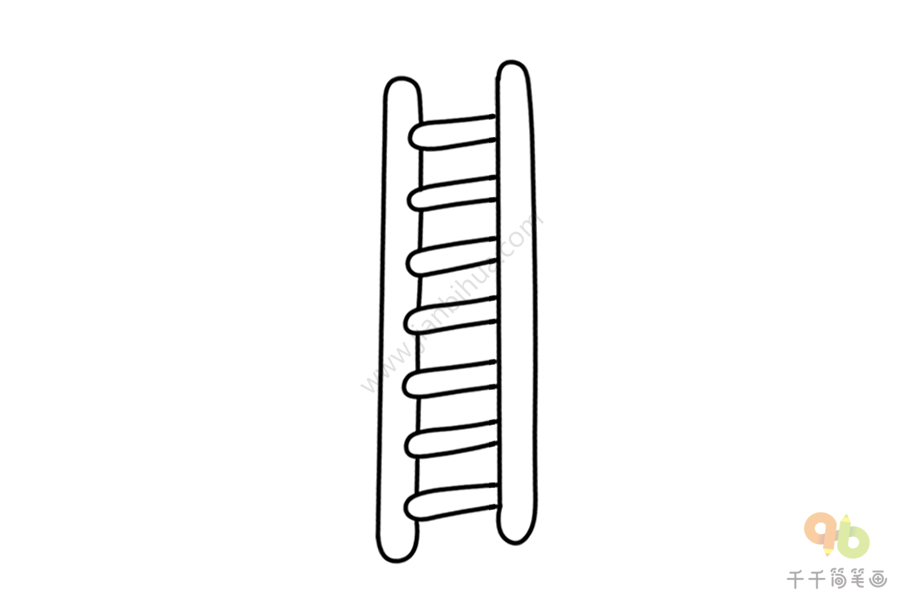 简笔画梯子的画法图片大全,简笔画梯子的画法图片大全集